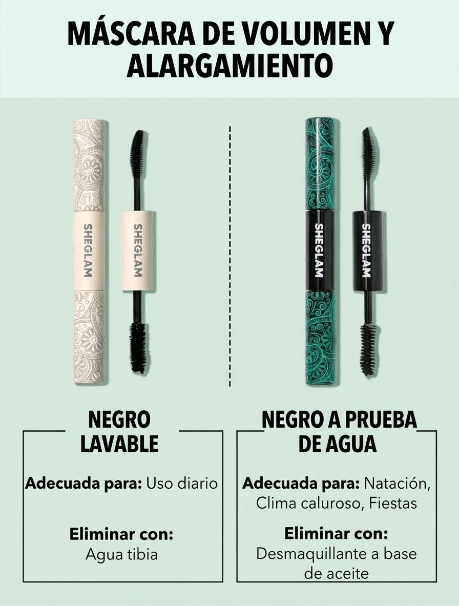 SHEGLAM Mascaras de volumen y longitud